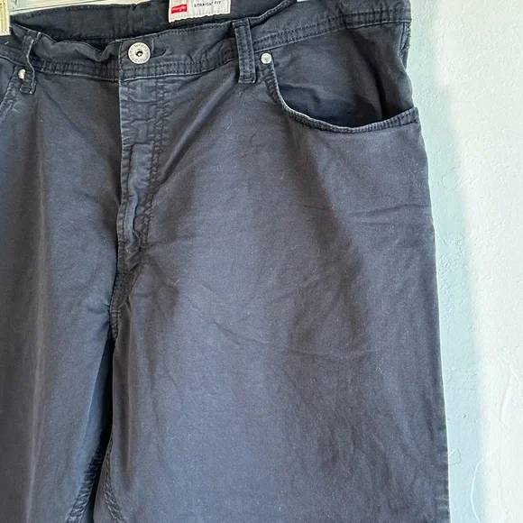 Wrangler Black Straight Fit Chino Style 5 pocket Jeans Sz 40x30 - Picture 2 of 11